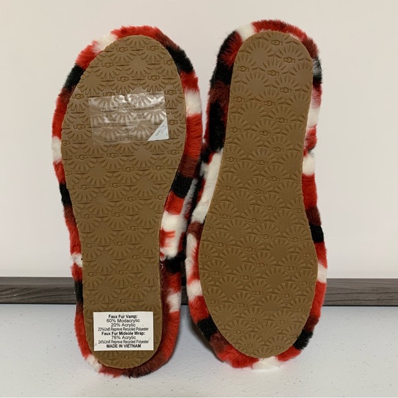 UGG ‘Plaid Punk’ Fluff Yeah Slides-Size 6 NWT - Picture 8 of 11